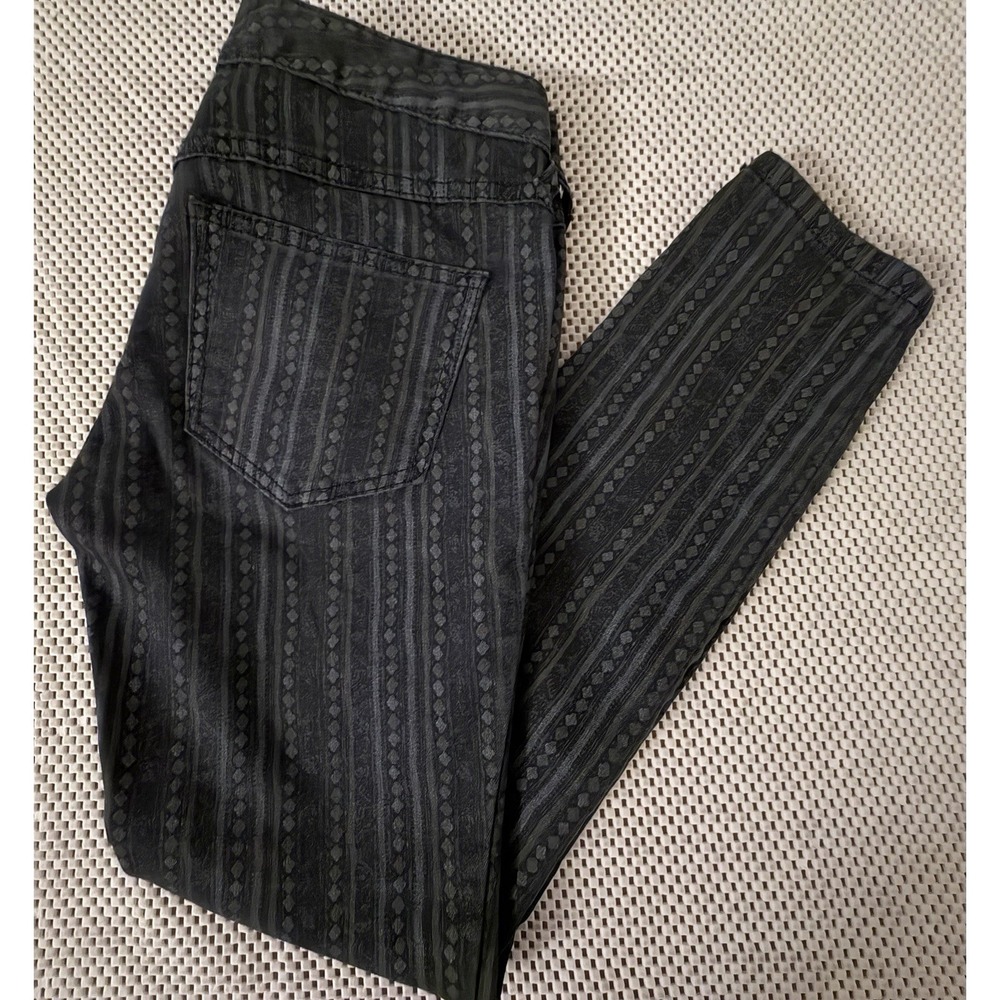Free People Pants/Jeans Size 25 Printed Denim Stretch Low Rise Crop Ankle Skinny